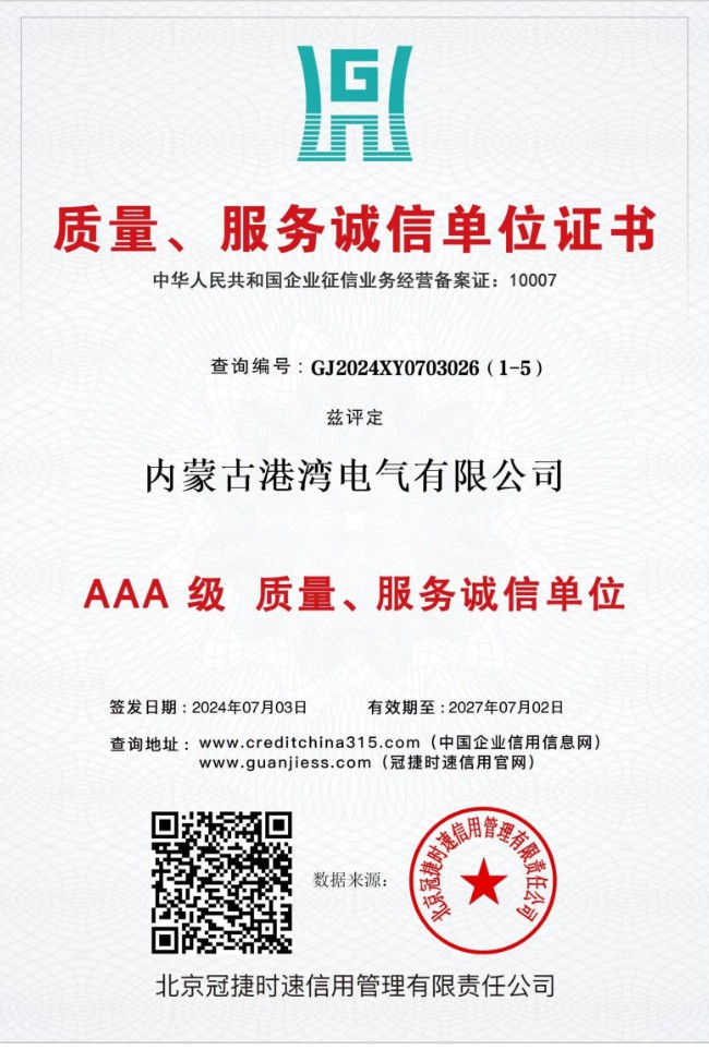  AAA級 質量、服務誠信（xìn）單位